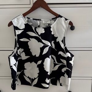 Kate Spade New York Black and White Floral Blouse Target Collaboration Size XL
